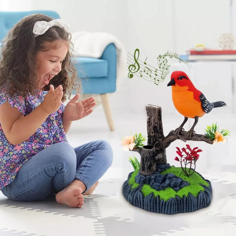 Toy Bird, Interactive Toy with Chirping Sound, Voice Activated Singing Bird, Decorative Bird Ornament
