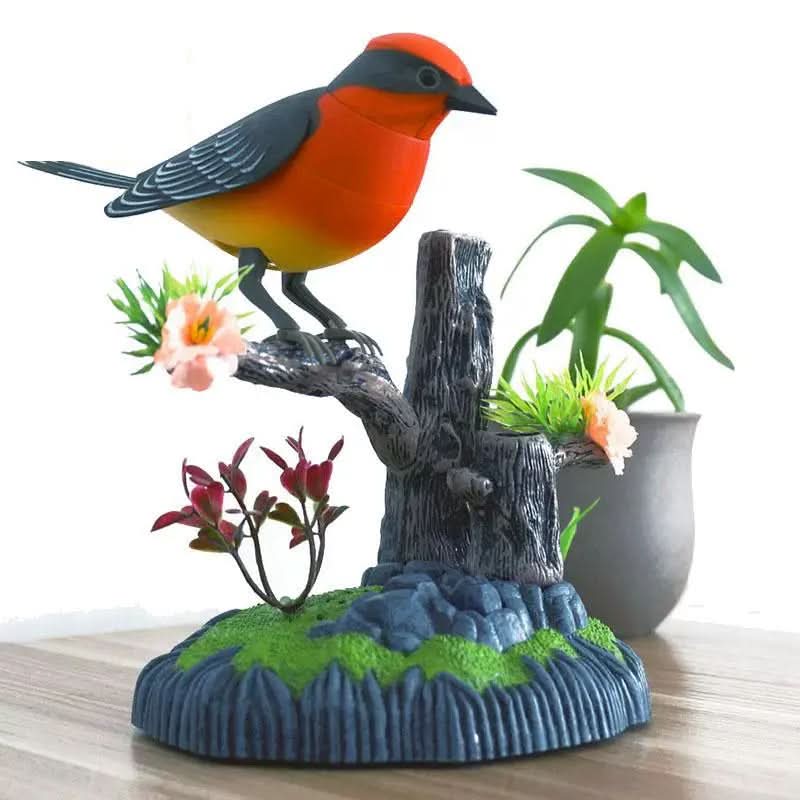 Toy Bird, Interactive Toy with Chirping Sound, Voice Activated Singing Bird, Decorative Bird Ornament_02