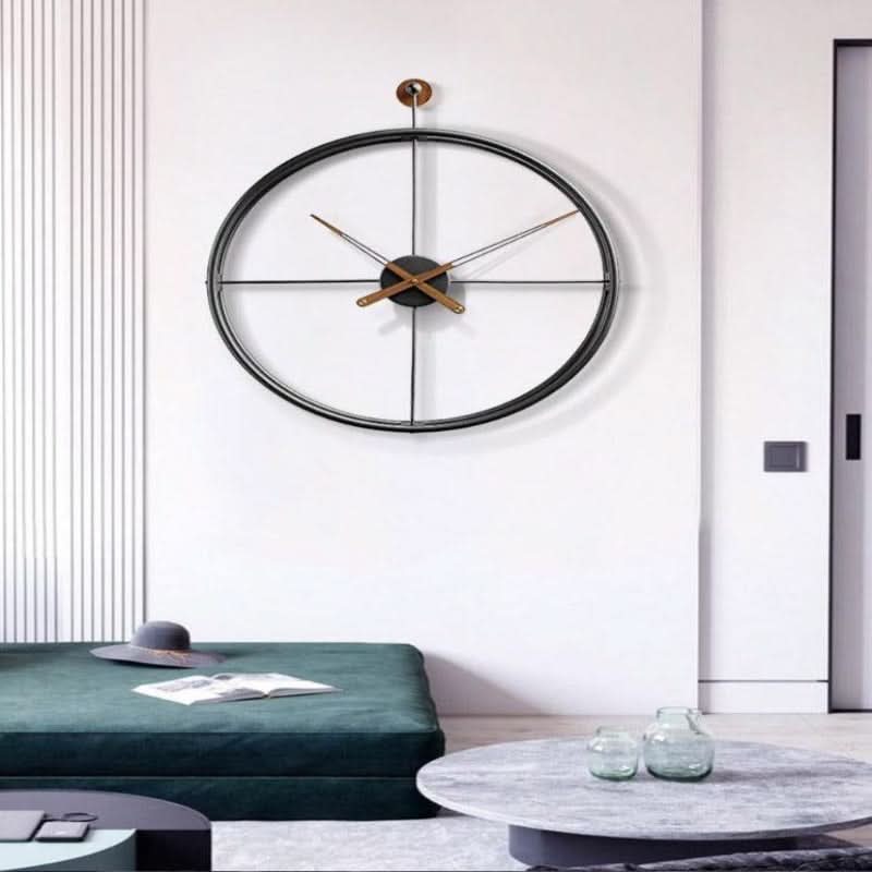 Large Wall Clocks, Black or Gold Clock 50 cm