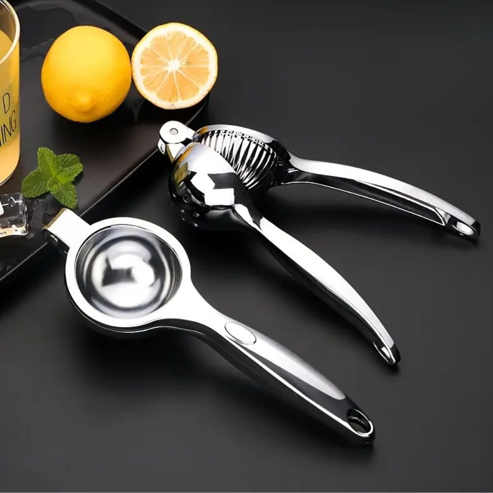 Lemon Squeezer Stainless Steel, Manual Lemon Juicer, Citrus Juicer for Limes and Oranges, Hand Juice Press_01