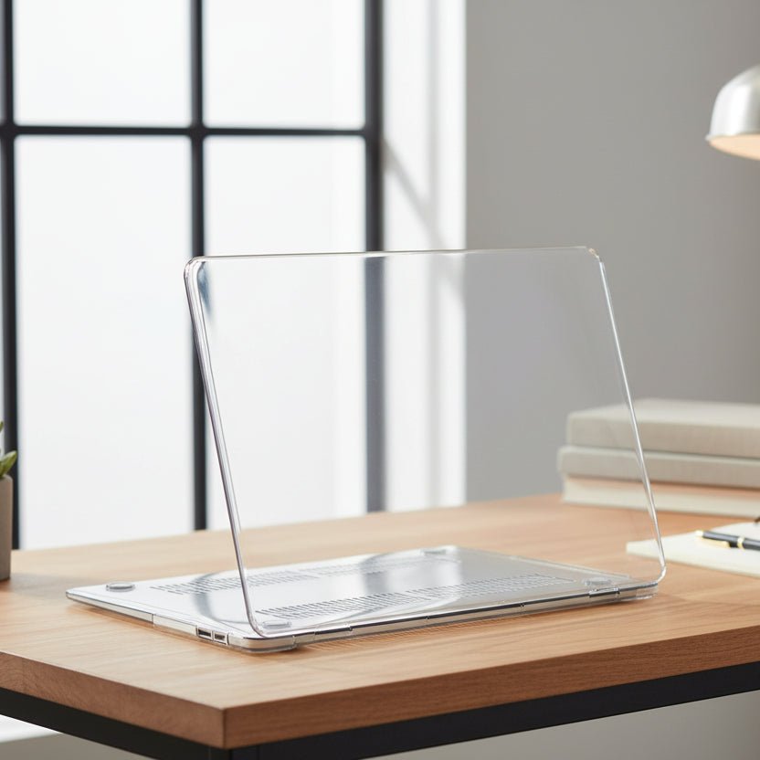 Clear Laptop Case, Transparent MacBook Case for MacBook Air and Pro, Hard Shell Laptop Cover in Clear or Pink
