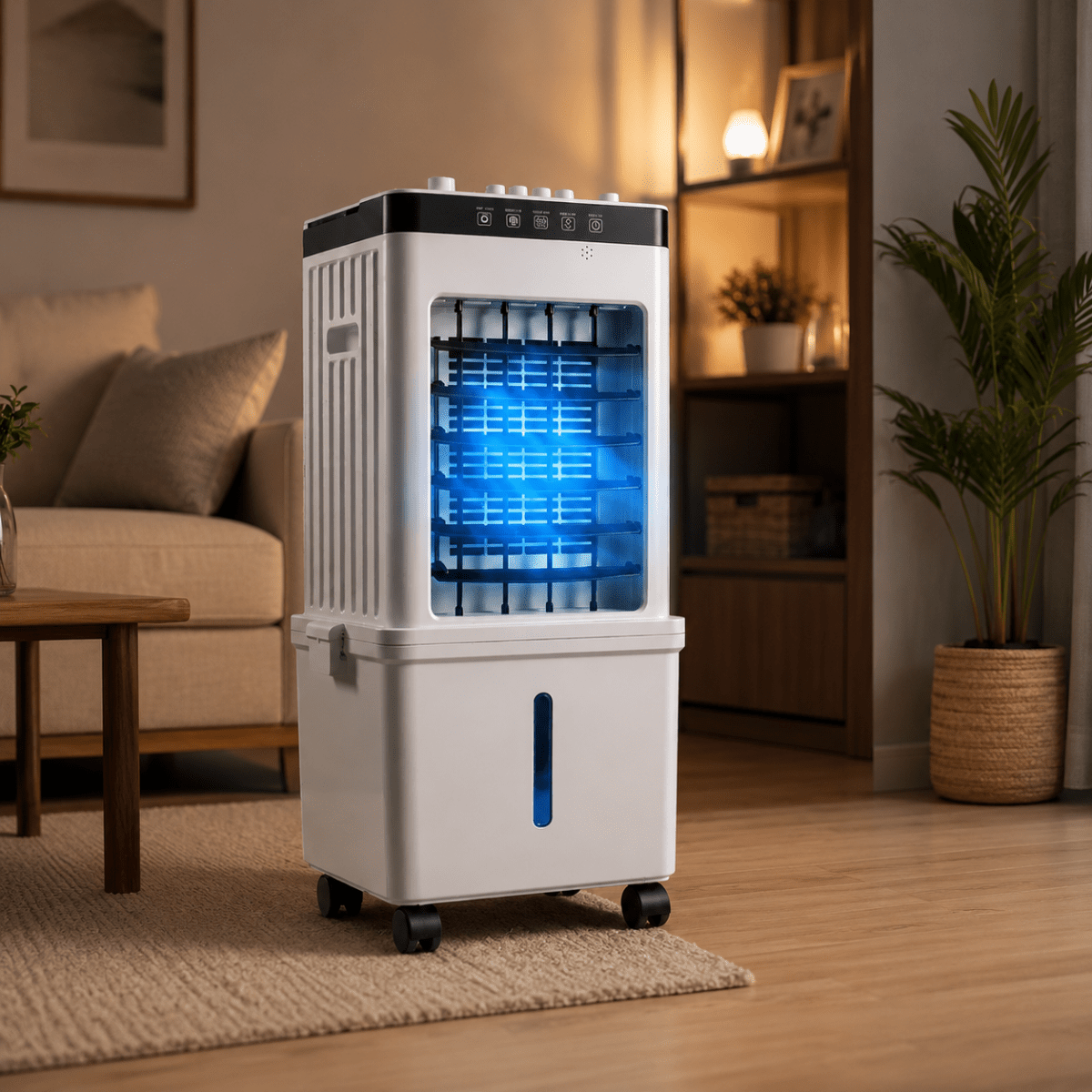 Portable Air Cooler with Remote, 3 in 1 Evaporative Air Cooler with Humidifying Function, Air Cooling Fan for Bedroom
