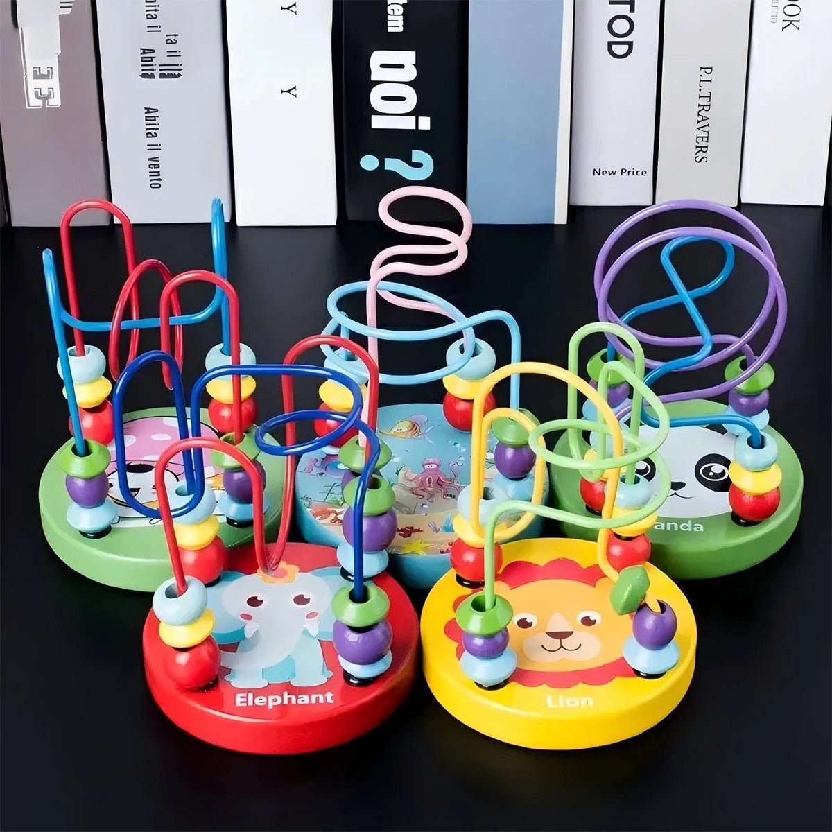 Wooden Bead Maze, Bead Roller Coaster for Kids, Wooden Toys for 3 Year Olds, Wooden Sensory Toys_05