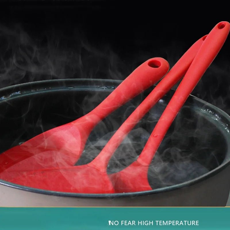 Kitchen Utensils Set, Silicone Kitchen Utensil Set 10 Piece, Heat Resistant Cooking Utensils with Steel Handles_04