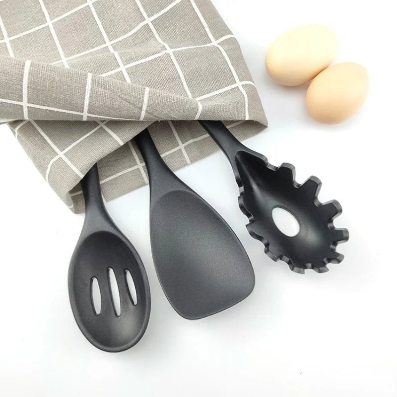 Kitchen Utensils Set, Silicone Kitchen Utensil Set 10 Piece, Heat Resistant Cooking Utensils with Steel Handles_05