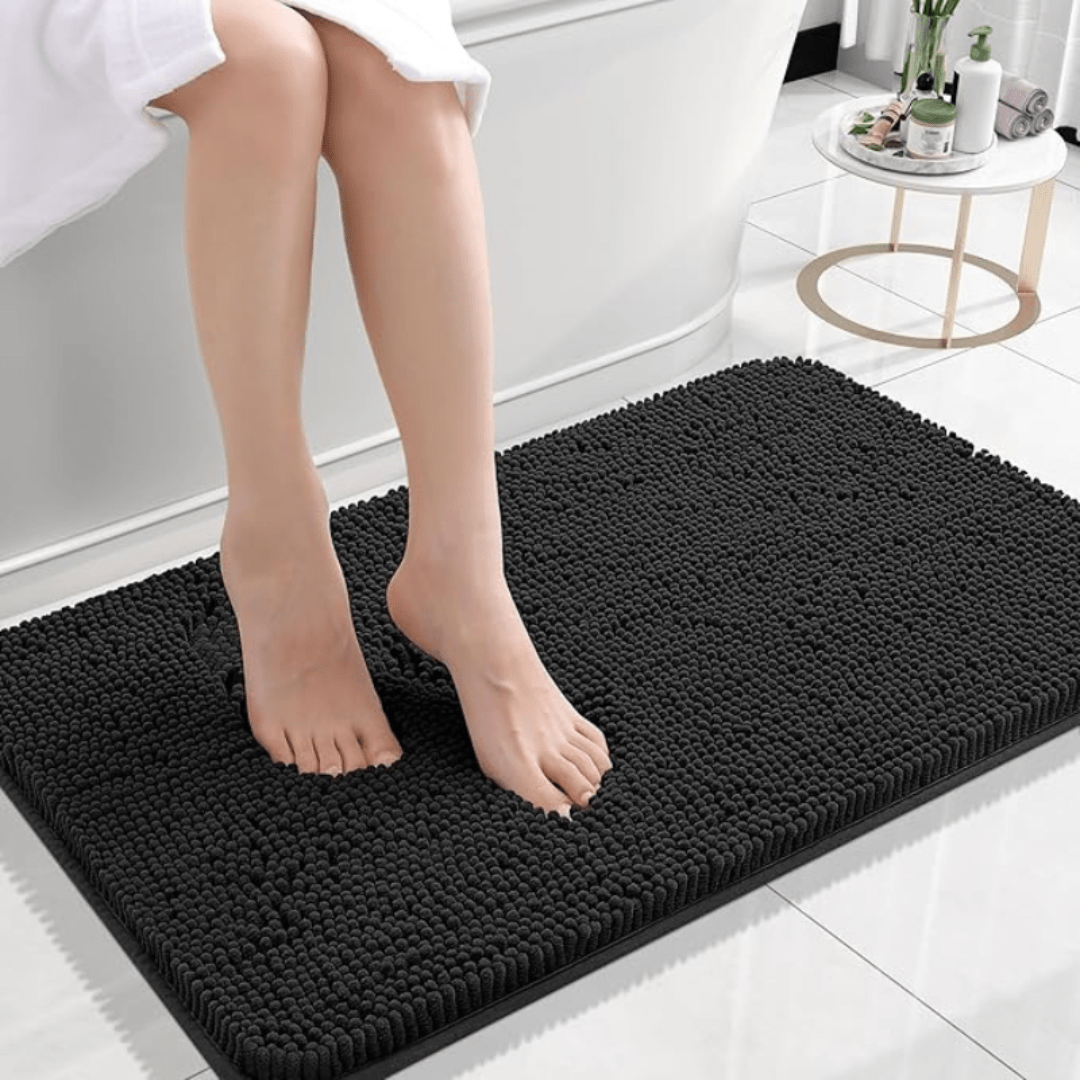 Non Slip Bath Mat, Chenille Bathroom Mat with TPR Backing, Fluffy Shower Mat and Bath Rug, Bathroom Accessories_06
