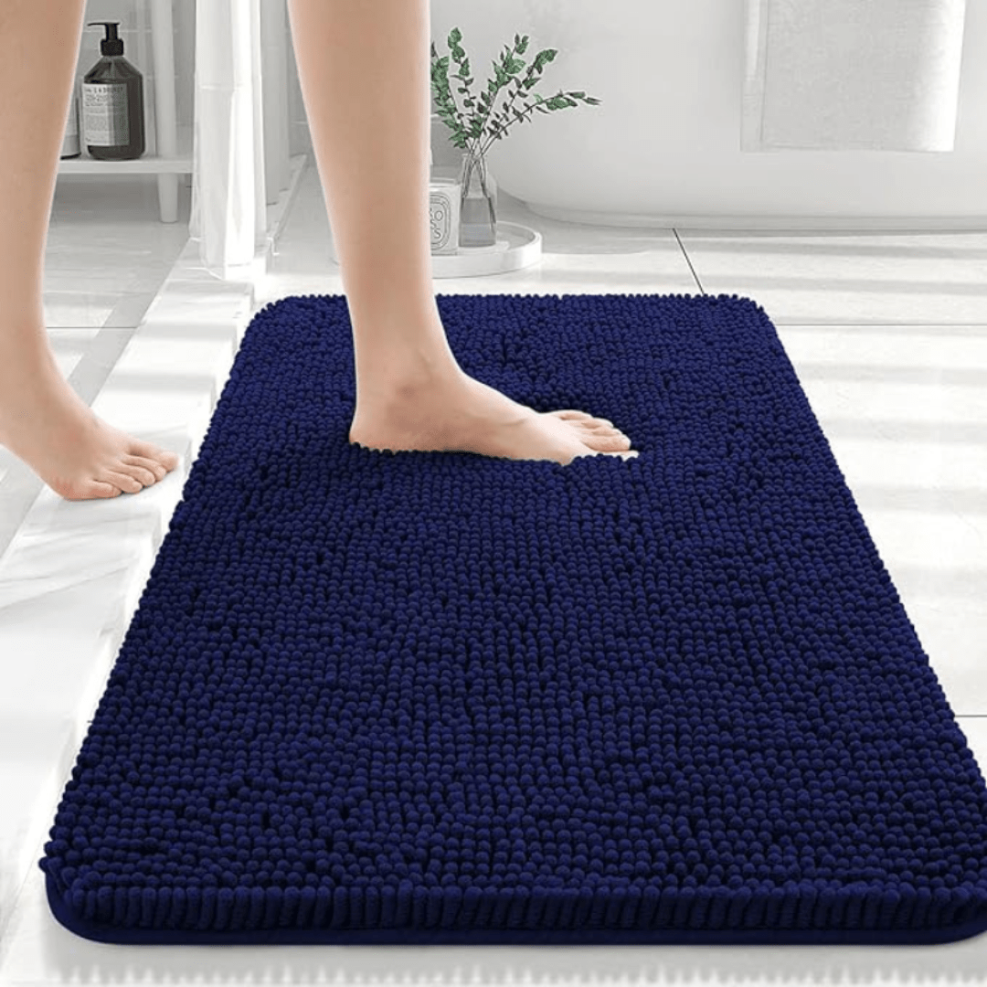 Non Slip Bath Mat, Chenille Bathroom Mat with TPR Backing, Fluffy Shower Mat and Bath Rug, Bathroom Accessories_07
