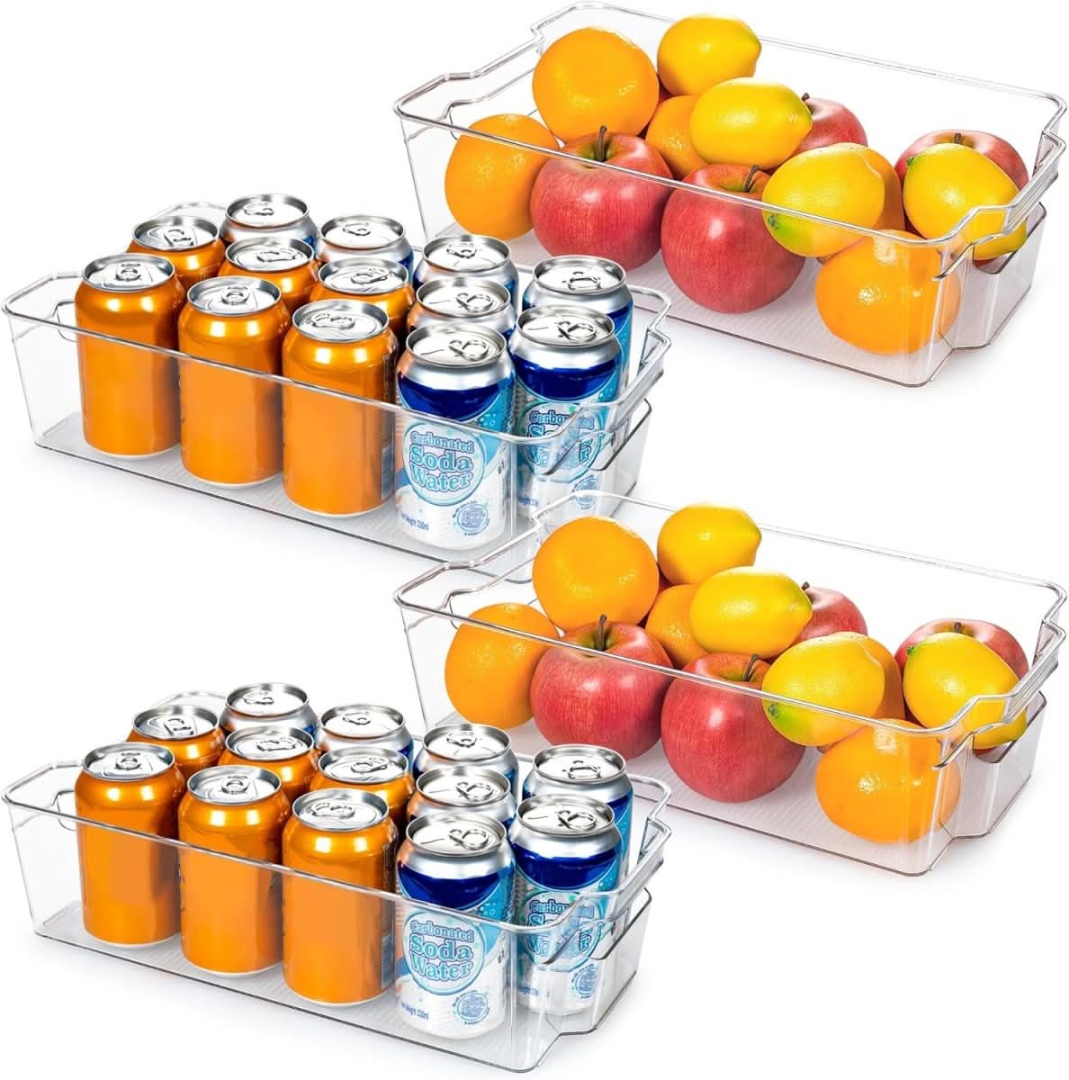 Plastic Storage Boxes Set of 4, Food Storage Containers for Freezer and Pantry – image 9