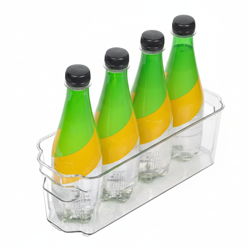 Plastic Storage Boxes Set of 4, Clear Fridge Organiser for Kitchen – image 4