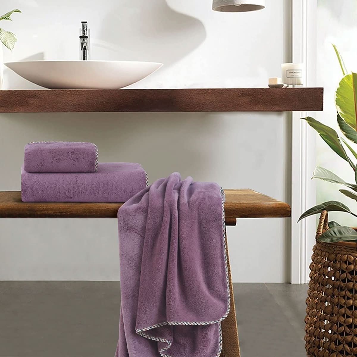 Microfibre Beach Towel, Quick Dry Bath Towel with Mesh Bag, Lightweight Gym Towel for Travel and Sports_12