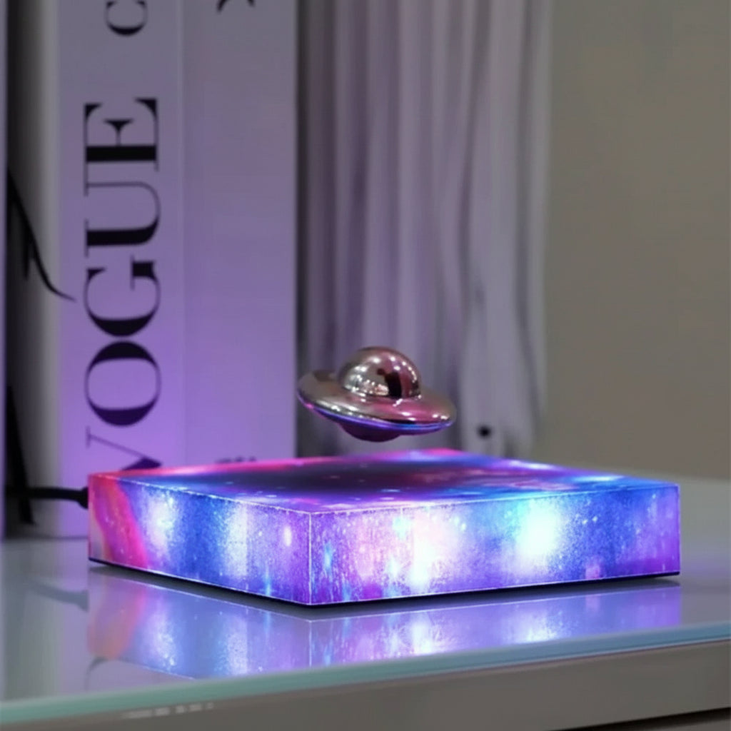 Floating Night Light Spaceship with Magnetic Levitation, Modern LED Lamp, Mood Light for Living Room and Desk_00