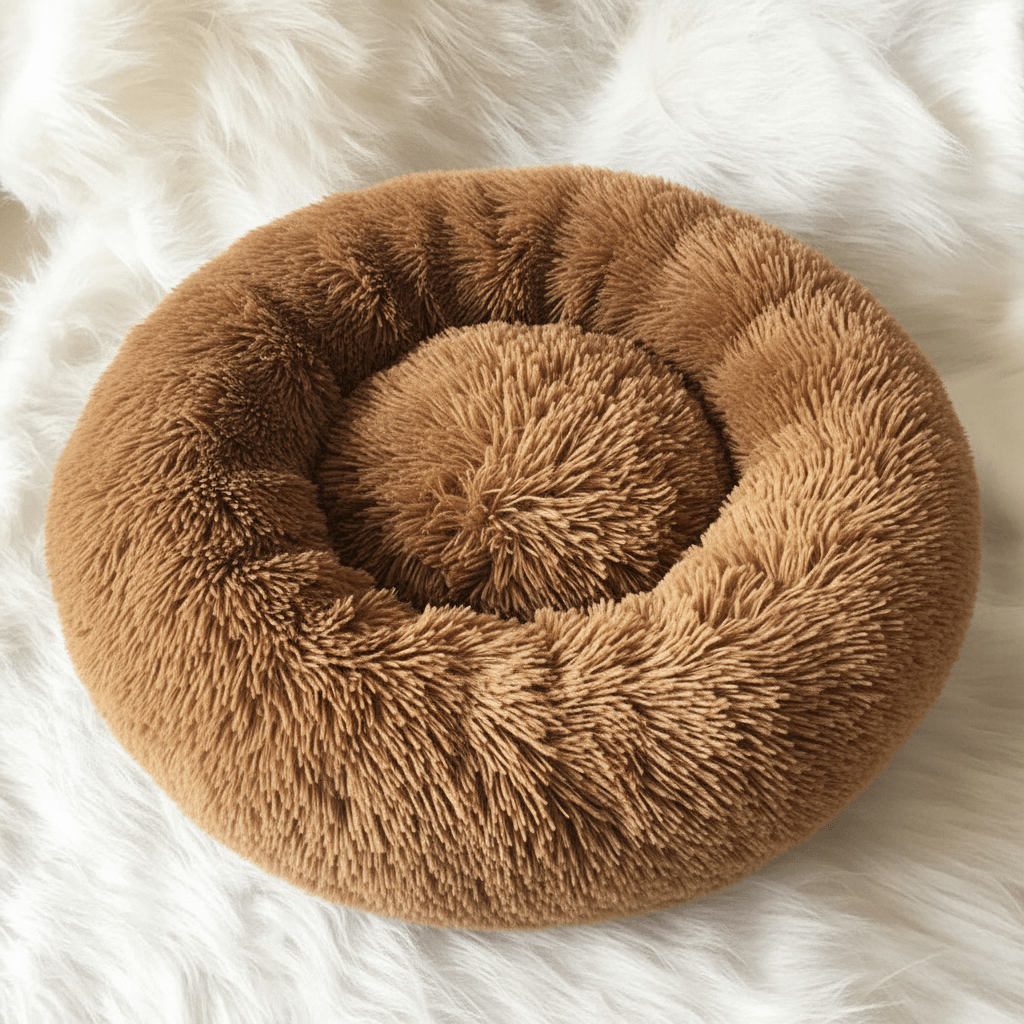 Calming Dog Bed with Non Slip Base, Fluffy Dog Bed for Large Dogs, Small Dog Bed with Removable Washable Cover