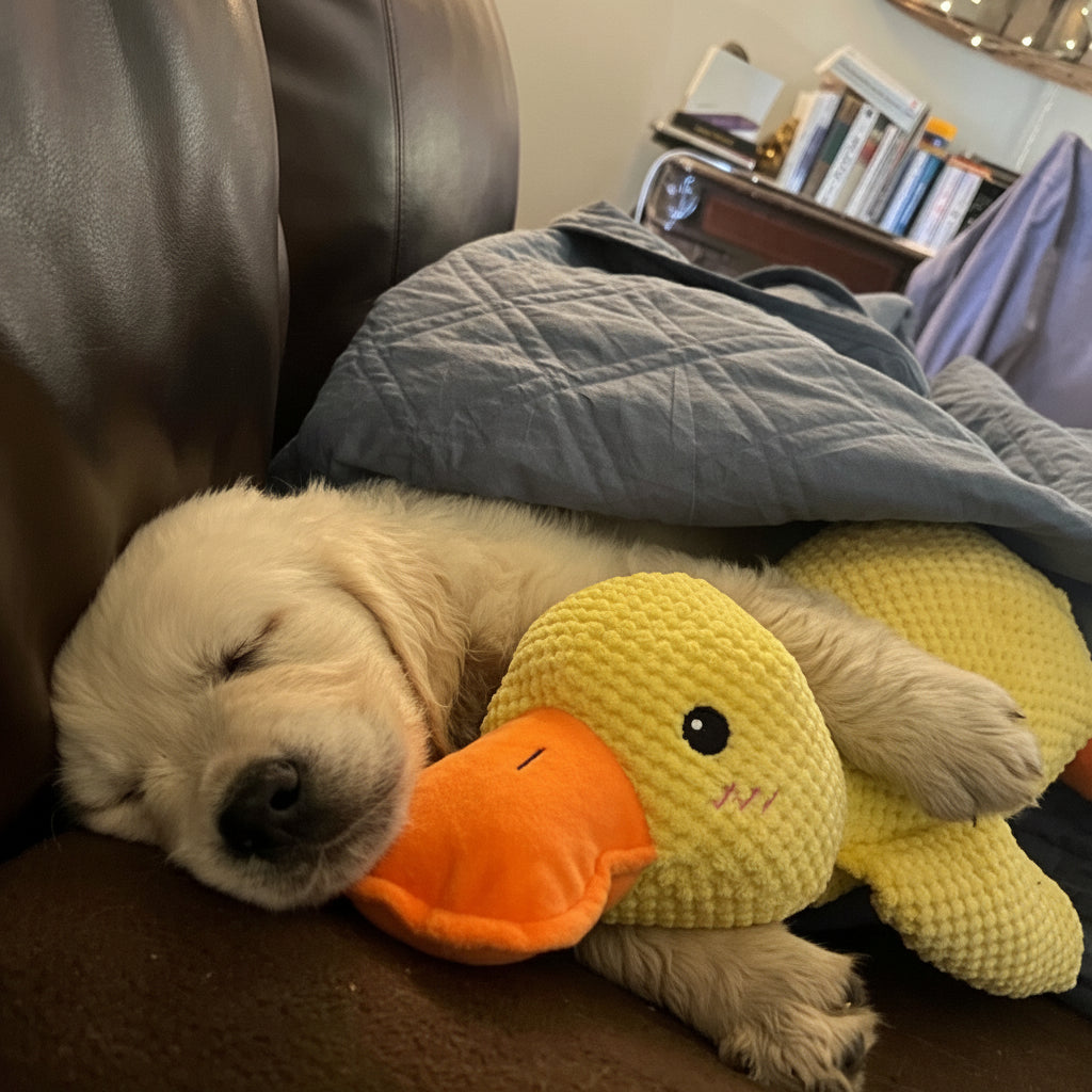 Calming Duck | Interactive Dog Toy with Quacking Sound | Engaging Chew Toy for Stress Relief
