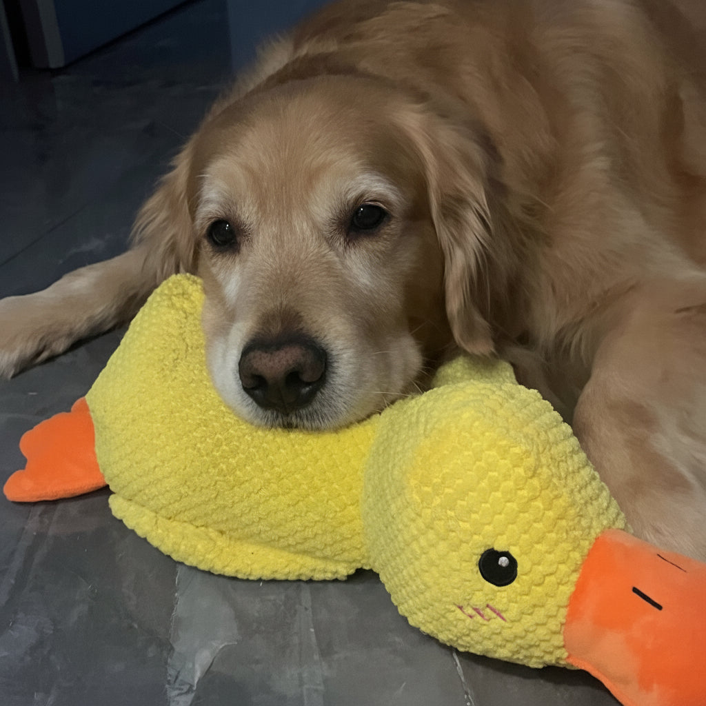 Calming Duck | Interactive Dog Toy with Quacking Sound | Engaging Chew Toy for Stress Relief 4