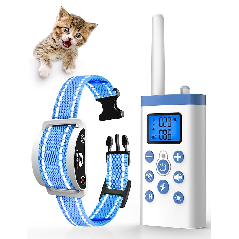 Cat Training Collar | Remote Control Adjustable Settings for Safe Behavior Correction