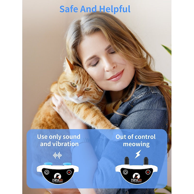 Cat Training Collar | Remote Control Adjustable Settings for Safe Behavior Correction 2