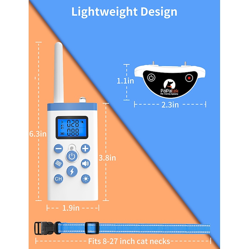 Cat Training Collar | Remote Control Adjustable Settings for Safe Behavior Correction 3