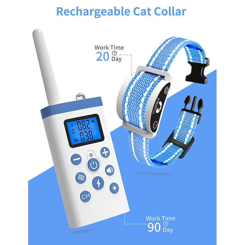 Cat Training Collar | Remote Control Adjustable Settings for Safe Behavior Correction 4