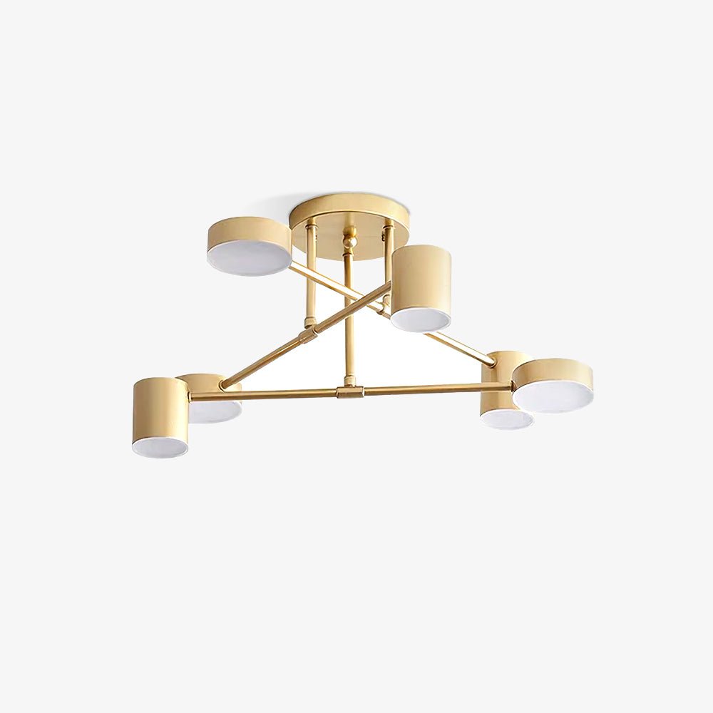 CelestialSphere | Elegant Modern Brass 6-Light Sputnik Ceiling Fixture 0