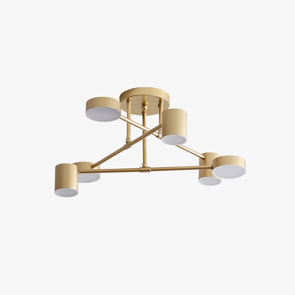 CelestialSphere | Elegant Modern Brass 6-Light Sputnik Ceiling Fixture 8