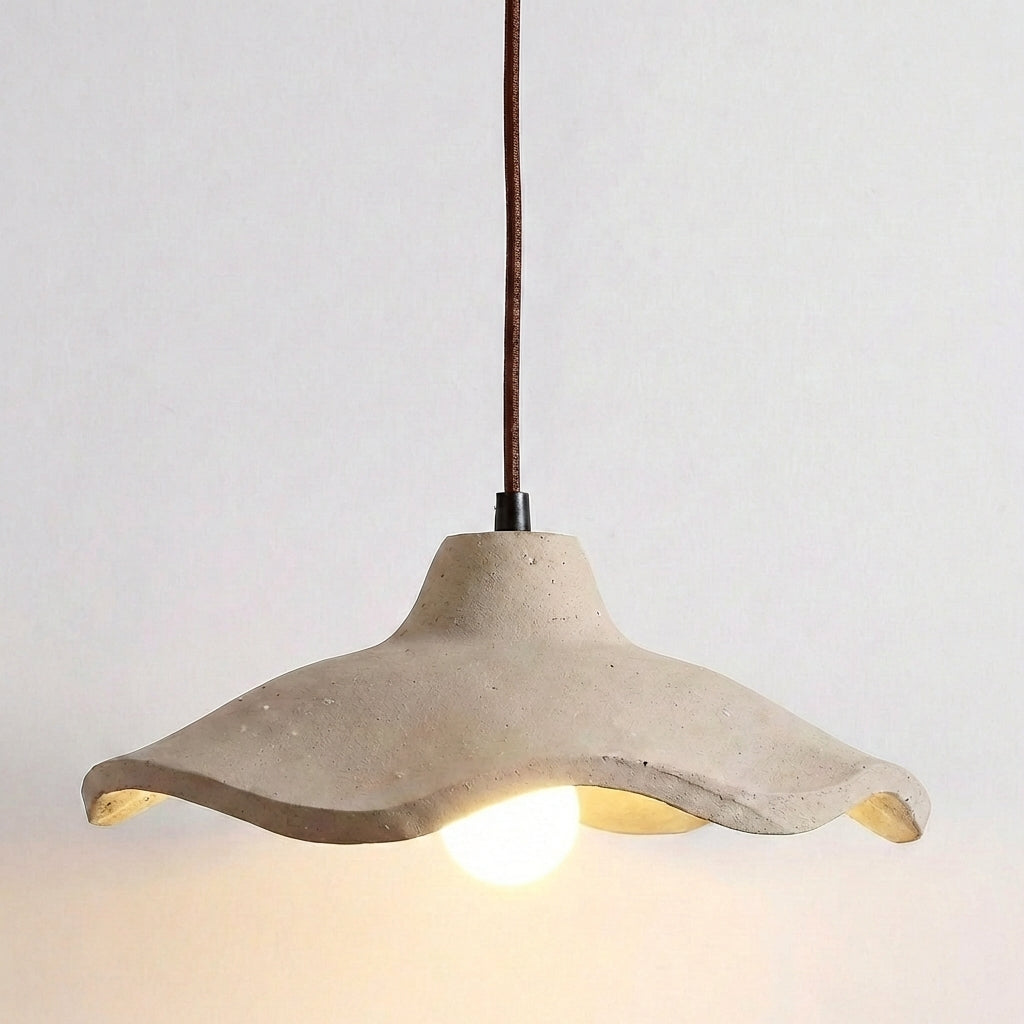 CementoFlora | Elegant Handcrafted Vintage Cement Flower Pendant Light 1