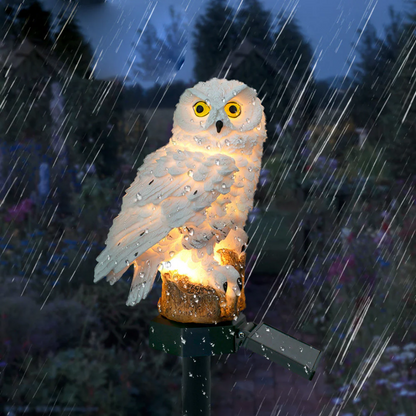 Charming Owl | Solar Lantern with Warm White LED Light | Waterproof Solar Garden Lamp for Enchanting Outdoor Ambiance 2