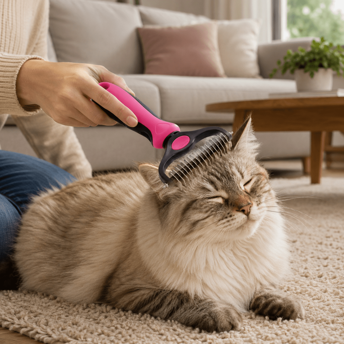 Cat Brush, Dog Brush with Soft Bristles, Pet Grooming Bristle Brush for Dogs and Cats, Dog Accessories for Loose Hair_01