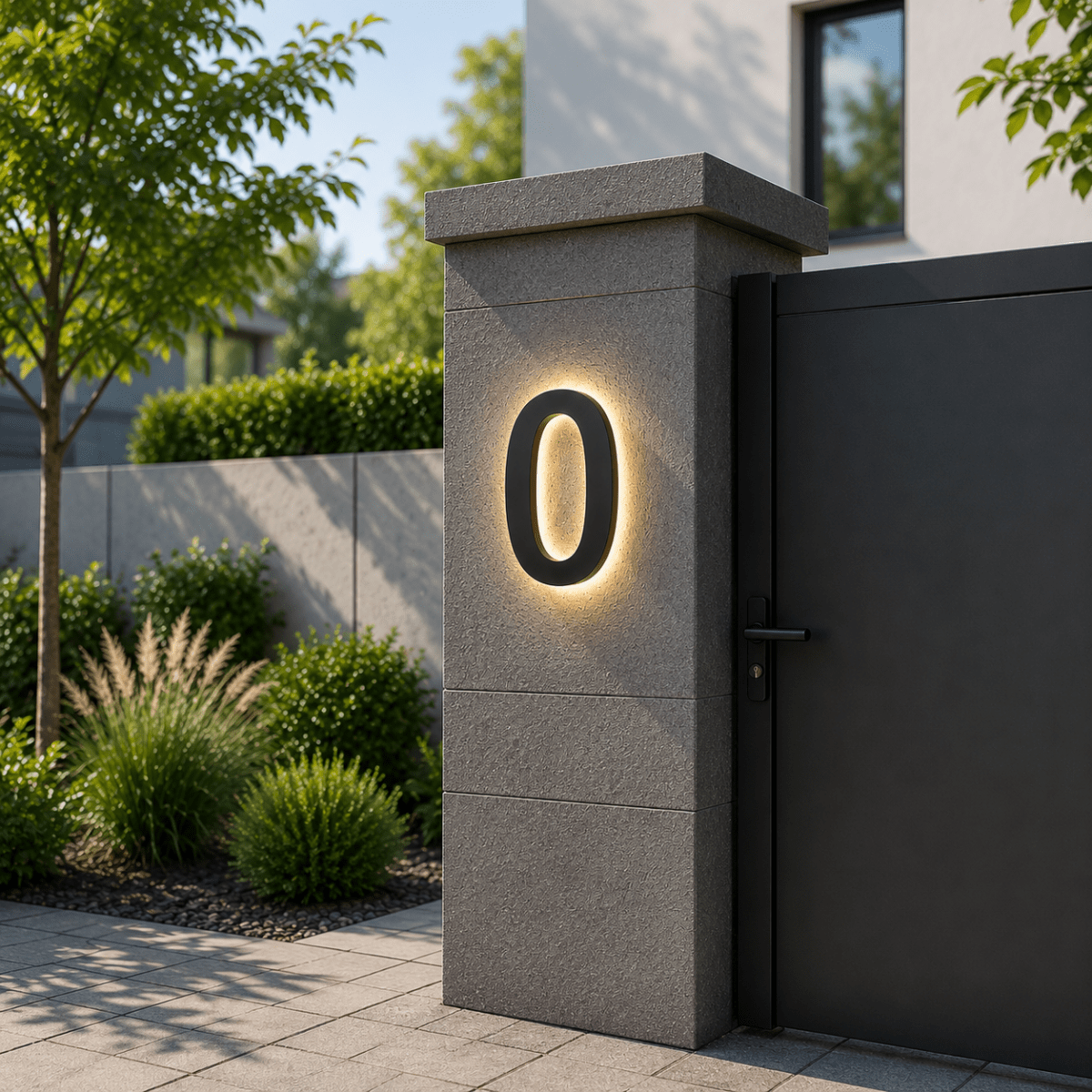 House Numbers, Illuminated LED House Number in Stainless Steel and Acrylic, Modern Door Numbers for Outside_10
