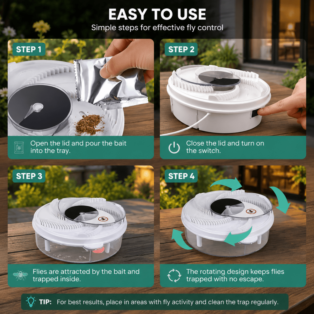 Fly Catchers, Indoor and Outdoor Fly Trap for Home and Garden