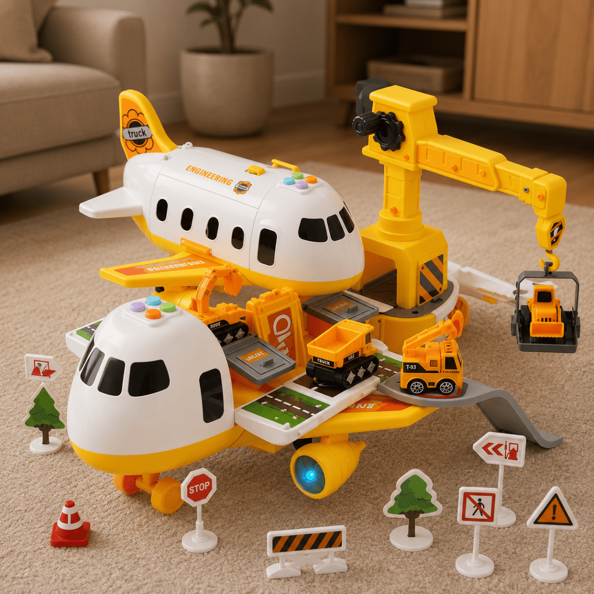 Toy Aeroplanes, Aeroplane Toy Playset for Kids, Childrens Toy Plane for Role Play and Imaginative Rescue Missions_02