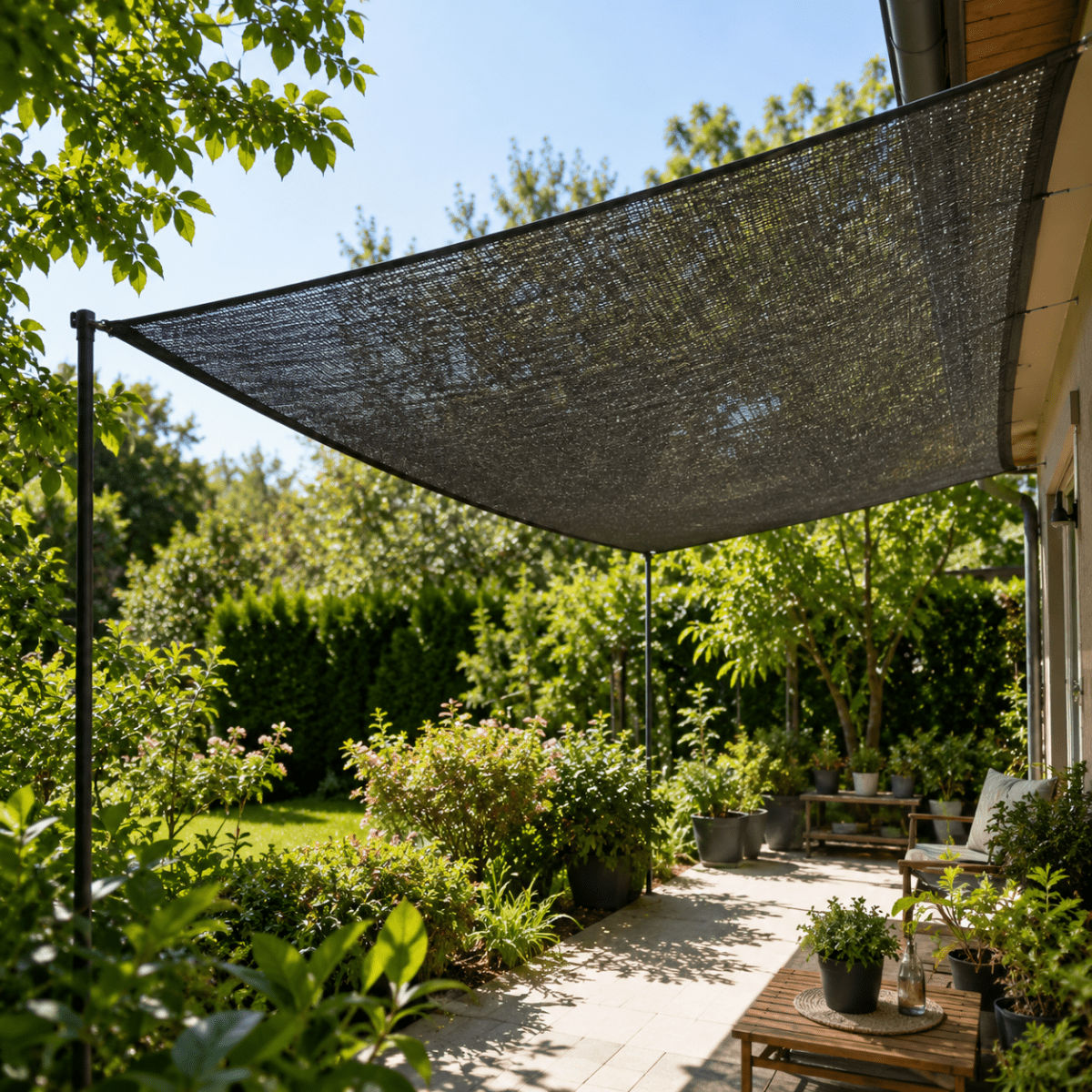 Shade Cloth for Terrace and Balcony, Garden Shade Cloth 3m or 4m Wide, Garden Sun Shade Netting for Patio and Camping