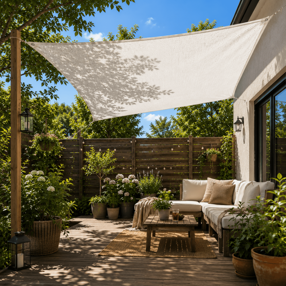 Shade Net with UV Protection for Terrace and Balcony, Garden Shade Net 40 to 80 Percent Shading, Patio Sun Shade Cloth