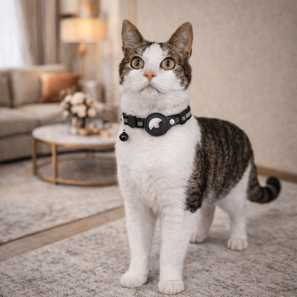Cat Collar with GPS Tracker Option, Reflective Cat Tracker Collar, Breakaway Cat Collar with Safety Quick Release Buckle