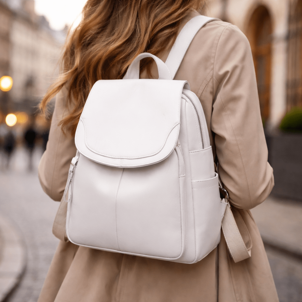 Womens Backpack, Anti Theft Backpack for Women in Faux Leather, Small Backpack Women with Hidden Zipper, Ladies Rucksack