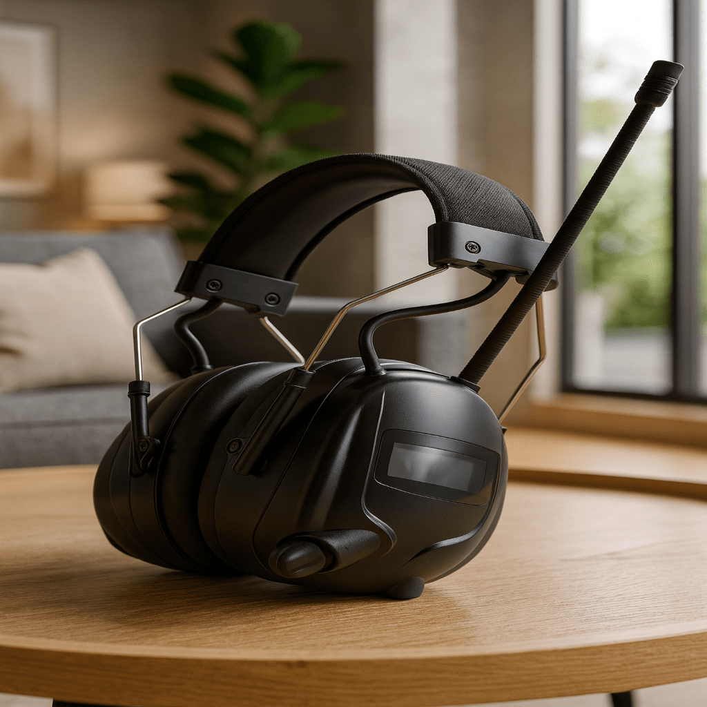 Ear Defenders with DAB Radio, Bluetooth Ear Defenders with Microphone, Noise Reduction Headphones, Hearing Protection