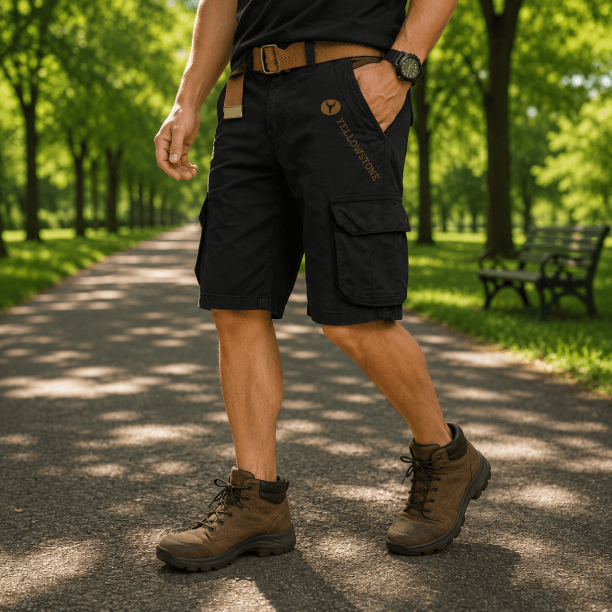 Mens Shorts, Utility Cargo Shorts for Men with Multiple Pockets