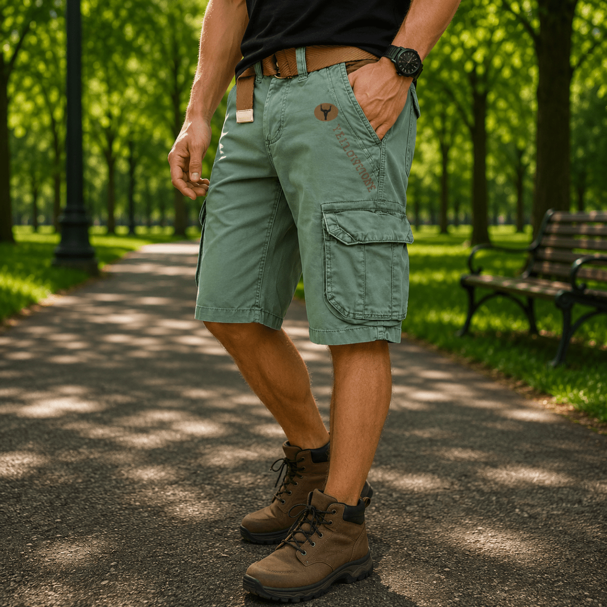 Mens Shorts, Utility Cargo Shorts for Men with Multiple Pockets – image 4