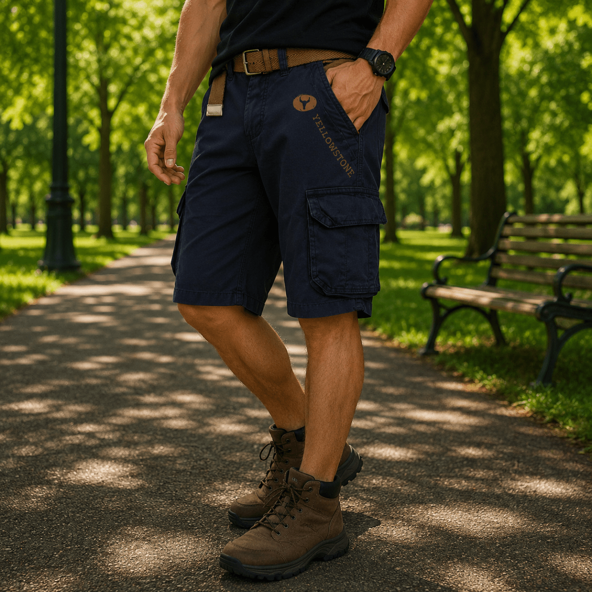 Utility Cargo Shorts for Men with Multiple Pockets, Mens Work Shorts for Summer and Outdoor Activities – image 6