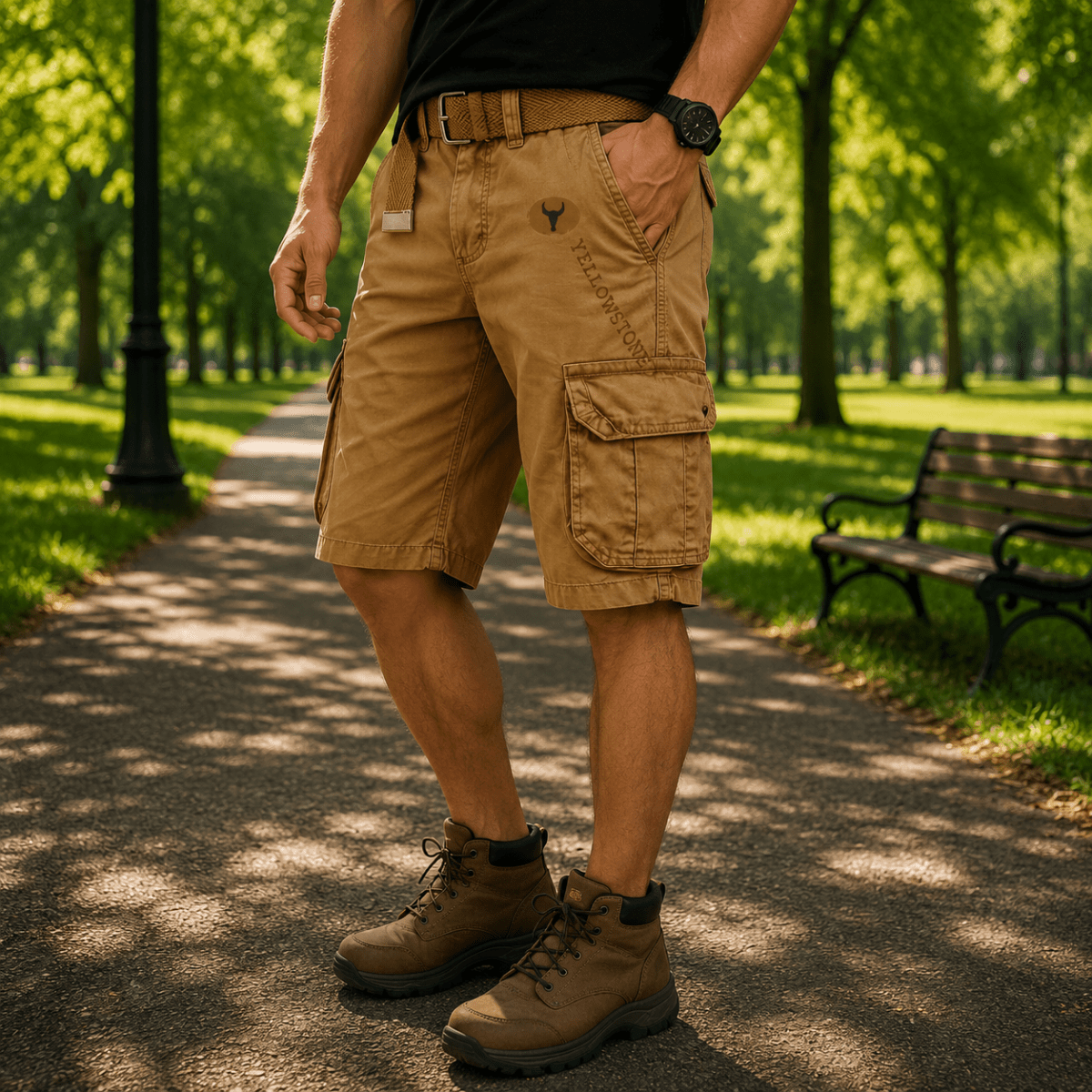 Mens Shorts, Utility Cargo Shorts for Men with Multiple Pockets – image 7