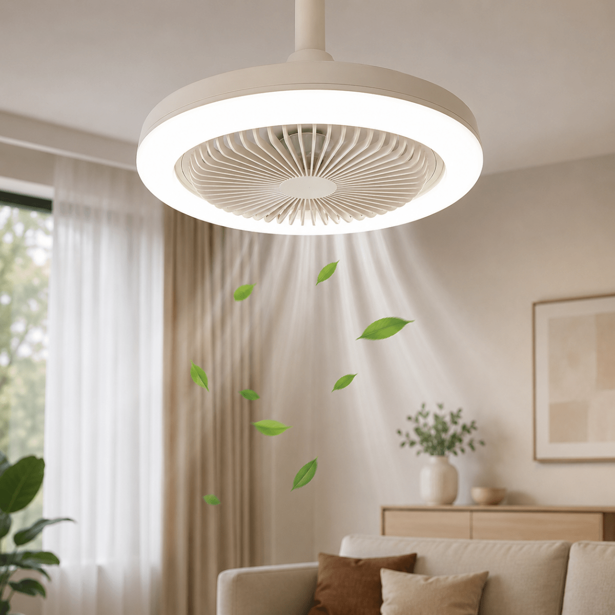 Ceiling Fan with Light and Remote, Light Bulb Fan for Lamp Socket, Small Ceiling Fan Lamp for Bedroom and Living Room