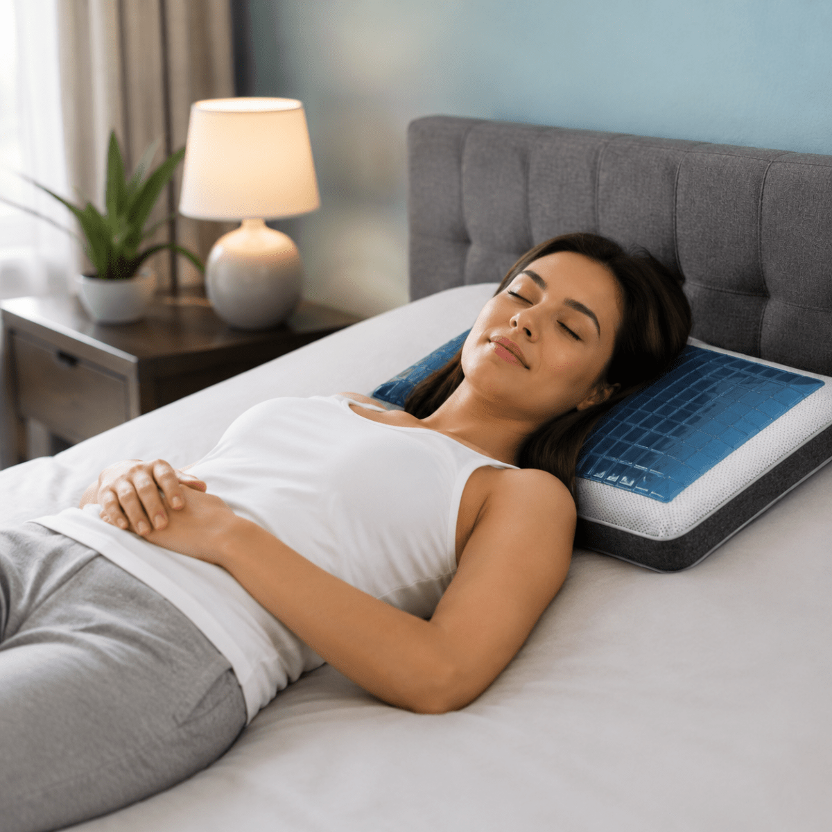 Memory Foam Pillow with Cooling Gel, Side Sleeper Pillow with Ergonomic Neck Support, Bamboo Charcoal Cooling Pillow