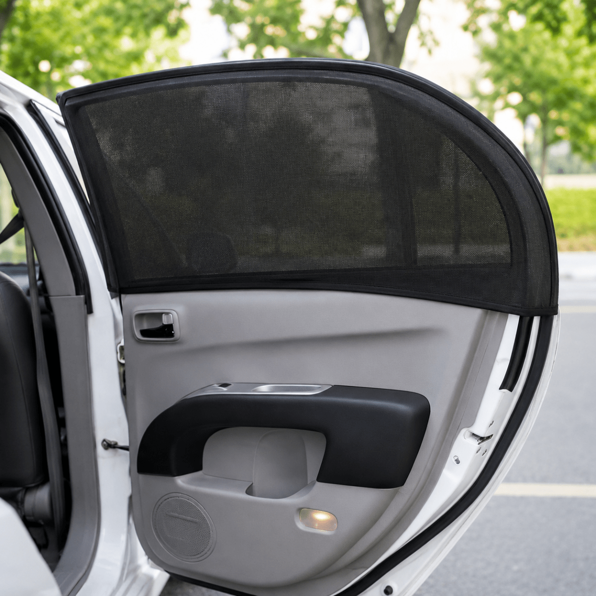 Car Window Cover 2 Pack, Car Window Sun Shade Mesh for Front and Rear, Front Window Sunshade with Insect Protection