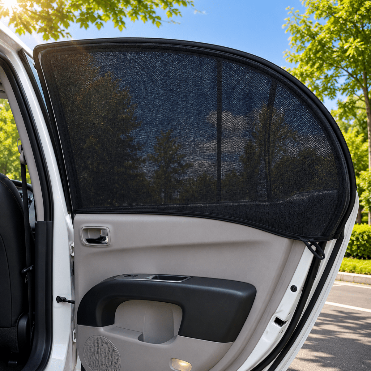 Car Window Cover 2 Pack, Car Window Sun Shade Mesh for Front and Rear