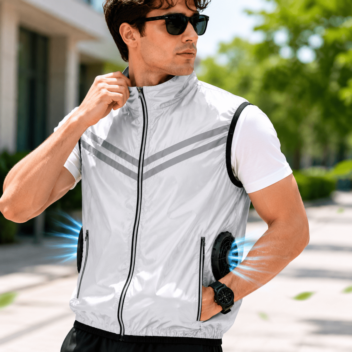 Cooling Vest with Fan for Summer Comfort, Air Vest with Integrated Ventilation System, Cooling Workwear for Outdoor Work