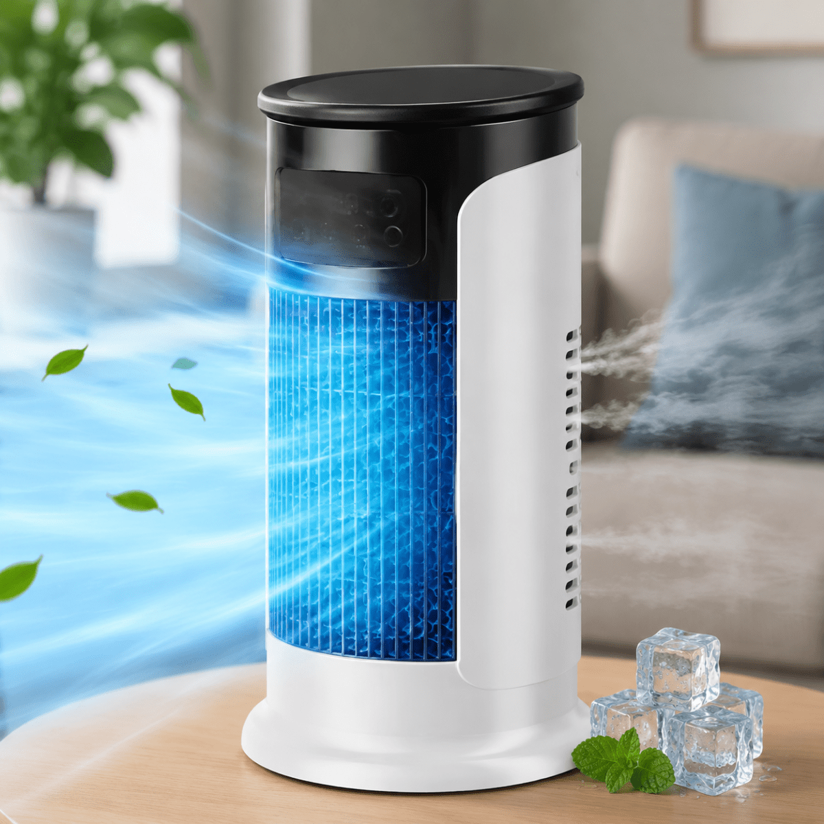 Portable Air Cooler Evaporative with 6 Speeds, Quiet Air Cooler for Bedroom and Office, Small Cooling Fan for Home_00