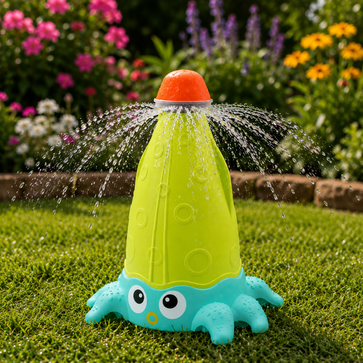 Garden Toys Rotating Octopus Water Toy, Garden Sprinkler Toy with Spray Function, Water Sprinkler for Garden Play