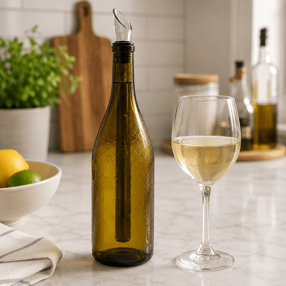 Wine Cooling Rod, Stainless Steel Wine Chiller Stick with Aerator, Wine Aerator for Dinner Parties