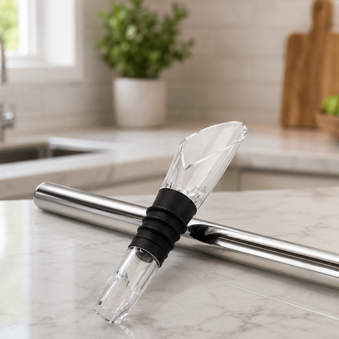 Wine Cooling Rod, Stainless Steel Wine Chiller Stick with Aerator, Wine Aerator for Dinner Parties