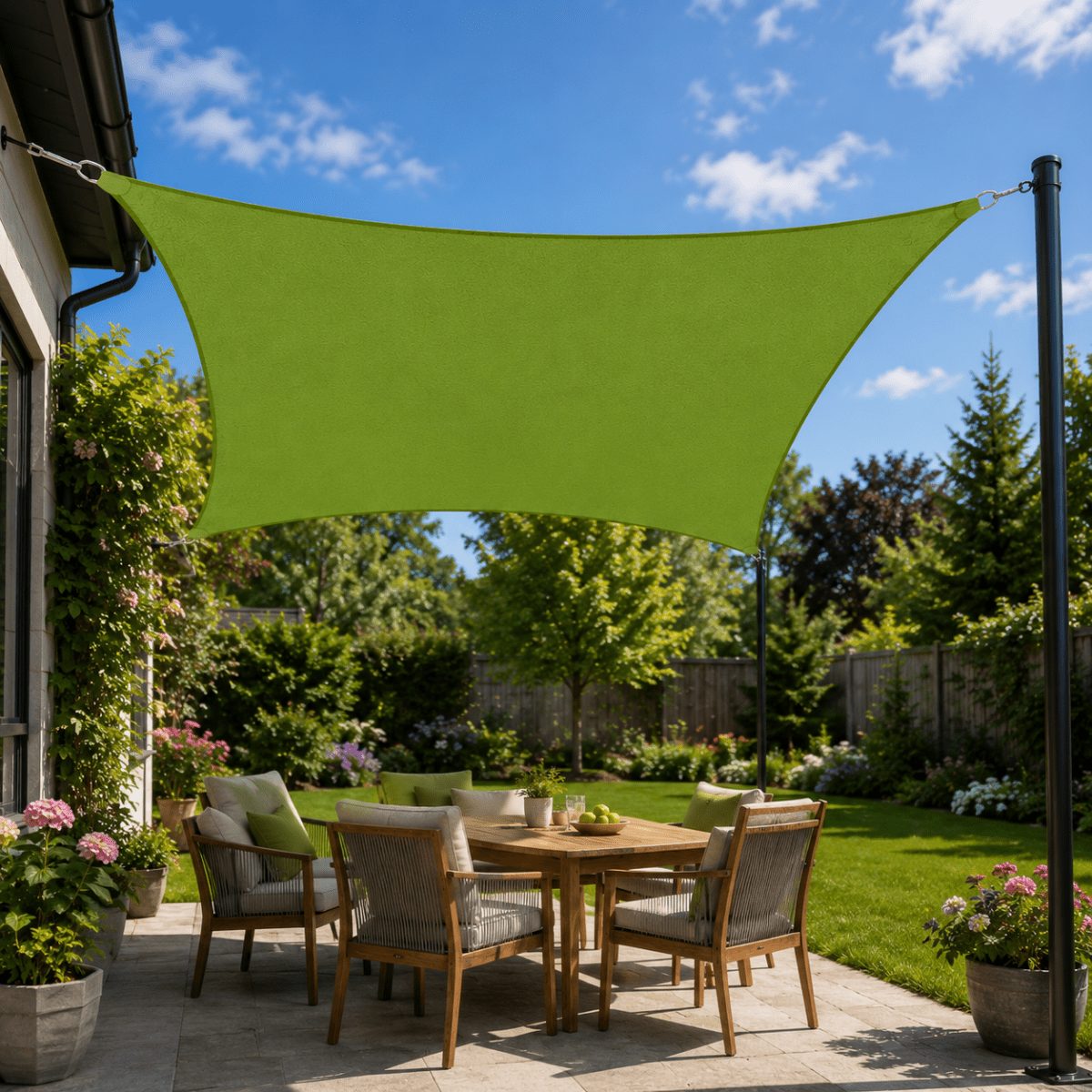 Sun Shade Sail Triangle with UV Protection, Triangular Sun Sail for Balcony