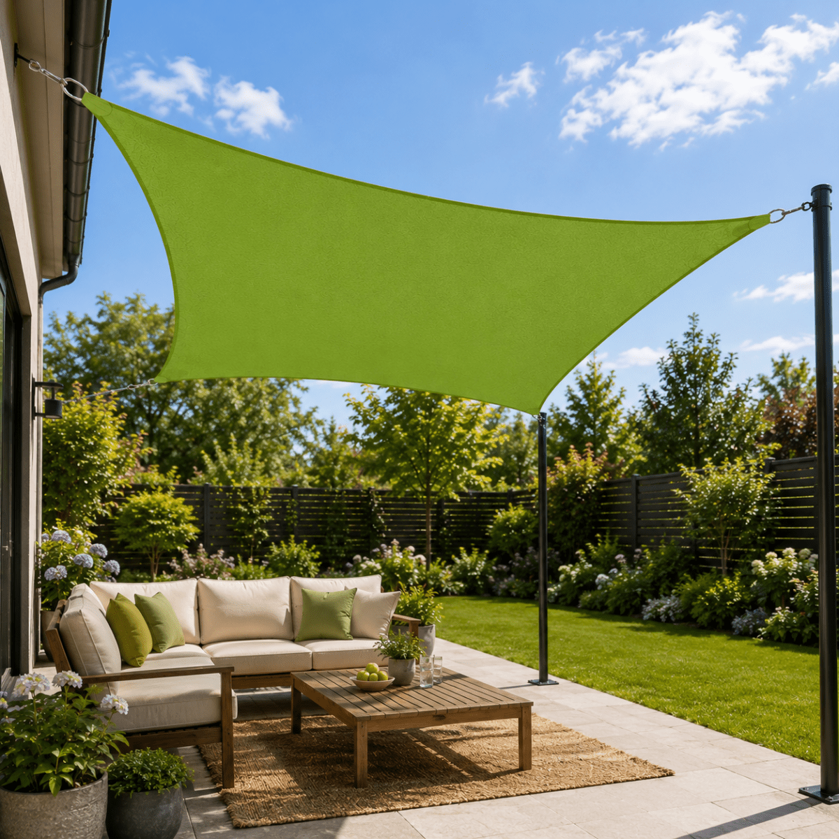 Sun Shade Sail Triangle with UV Protection, Garden Shade Sail for Patio and Terrace